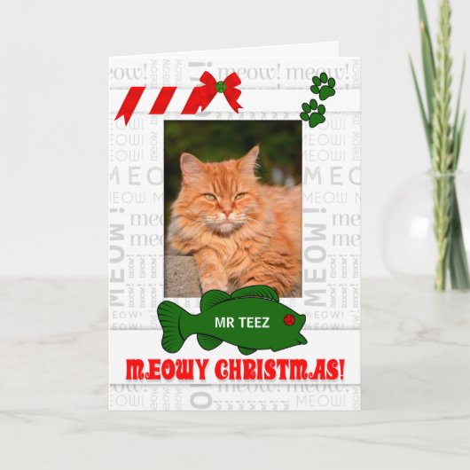 Cat Meowy Christmas Pet's Photo Verticalより シーズンカード (正面)
