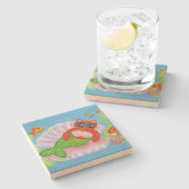 Cat Mermaid Coaster  ストーンコースター (横)