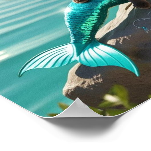 Cat Mermaid for Siamese cat lovers Poster ポスター (角)