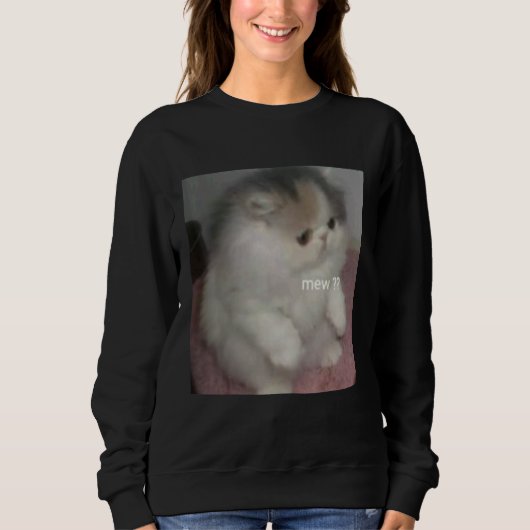 cat mew meme スウェットシャツ (正面)