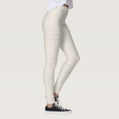 Cat Microprint Leggings – Soft Beige レギンス (右)