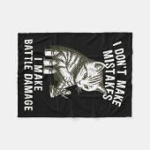 Cat Miniature Painter Battle Damage Funny Miniatur フリースブランケット (正面(横))