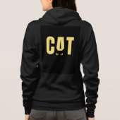 CAT Minimalist Typography Hoodie パーカ (裏面)