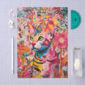 Cat Mixed Mixed Paper Collage Tissue Paper 薄葉紙 (クラフト)