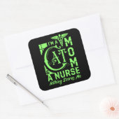 Cat Momナース-おもしろいナースや猫好き向けギフト スクエアシール (封筒)