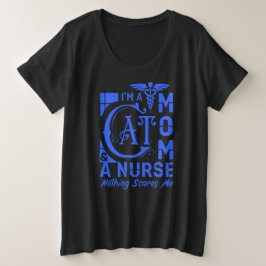 Cat Momナース-おもしろいナースや猫好き向けギフト プラスサイズTシャツ
