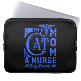 Cat Momナース-おもしろいナースや猫好き向けギフト ラップトップスリーブ