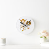 Cat Momバッテリの低エネルギー ラウンド壁時計 (ホーム)