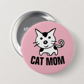 CAT MOMピンクかわいい子猫ボタン 缶バッジ (正面&裏面)