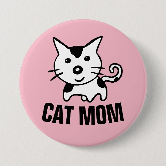 CAT MOMピンクかわいい子猫ボタン 缶バッジ (正面)