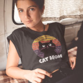CAT MOMヴィンテージレトロスタイルTシャツフード付きスウェットシャツ Tシャツ
