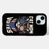 Cat Mom投票可愛い選挙アメリカ国旗 Case-Mate iPhoneケース (裏面 (横))