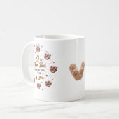 Cat Mom燃料マグ – Powered by Purrs & Love コーヒーマグカップ (正面左)