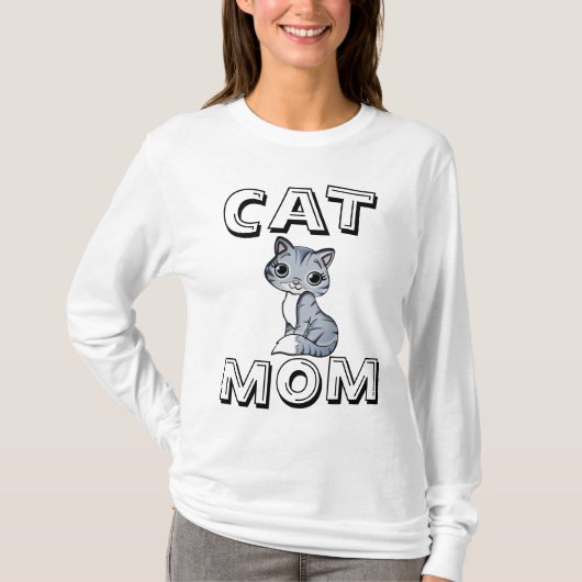 CAT MOM、レディースTシャツ Tシャツ (正面)