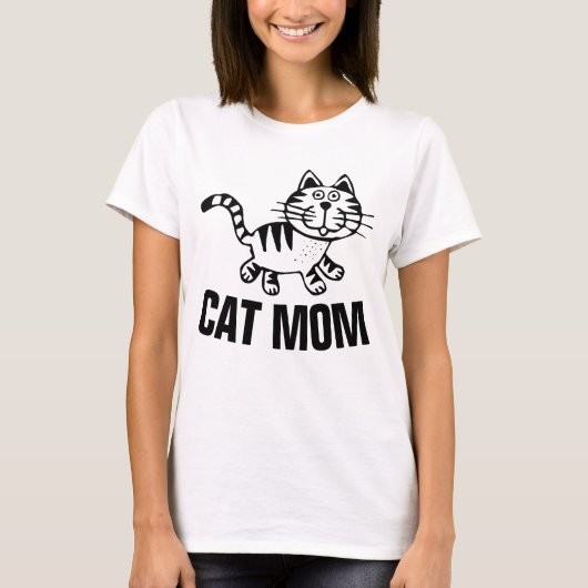 CAT MOM、猫好きTシャツ Tシャツ (正面)