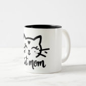 Cat Mom black ツートーンマグカップ (正面右)