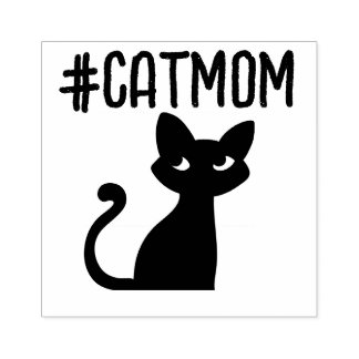 CAT MOM BLACK CAT RUBBER STAMP ラバースタンプ