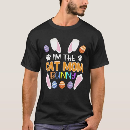 Cat  Mom Bunny Easter Bunny Catfans Mother Tシャツ (正面)