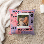 Cat Mom Cat Dad Pillow Gift For Cat Lovers クッション (ブランケット)