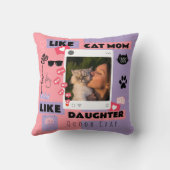 Cat Mom Cat Dad Pillow Gift For Cat Lovers クッション (裏面)