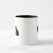 CAT MOM Coffee Mug | Black Cat Paw Print & Heart マグカップ (中央)