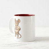 Cat Mom Coffee Mug - Cute Mouse ツートーンマグカップ (正面左)