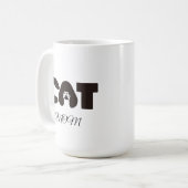 Cat Mom coffee mug – Cute pow with letter cat コーヒーマグカップ (正面左)