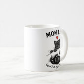 Cat Mom Coffee Mug | Mom Life Cute Kitten Funny コーヒーマグカップ (正面右)