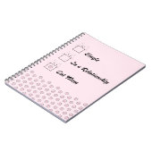 Cat Mom Cute Cat Paw Pink ノートブック (左側)