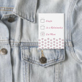 Cat Mom Cute Cat Paw White & Pink Button 缶バッジ (インサイチュ)