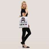"Cat Mom" Funny Cute Cat Lover Women トートバッグ (モデル)