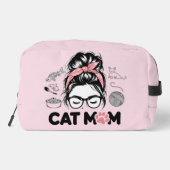 "Cat Mom" Funny Cute Cat Lover Women ドップキット (裏面)
