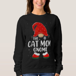Cat Mom Gnome Buffalo Plaid Matching Family Christ スウェットシャツ