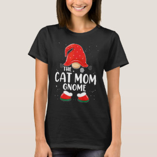 Cat Mom Gnome Buffalo Plaid Matching Family Christ Tシャツ