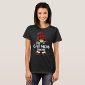 Cat Mom Gnome Buffalo Plaid Matching Family Christ Tシャツ (正面フル)