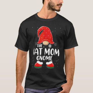 Cat Mom Gnome Buffalo Plaid Matching Family Christ Tシャツ