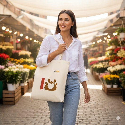 Cat Mom Heart Tote Bag – Minimal Pet Lover Gift トートバッグ