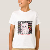 Cat Mom Life funny Tシャツ (正面)