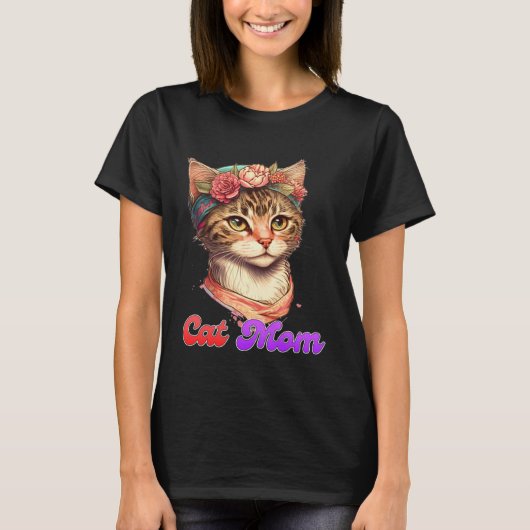 Cat Mom Mama Kitty Kitten  Mommy Mother s Day  1 Tシャツ (正面)