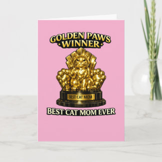 Cat Mom Mother’s Day Card – Golden Paws Winner Bes カード