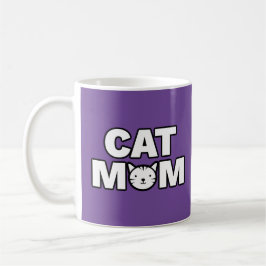 CAT MOM MUG （紫） コーヒーマグカップ