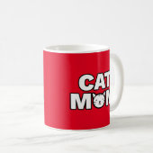 CAT MOM Mug （赤） コーヒーマグカップ (正面右)