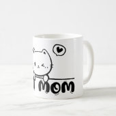 cat mom mug funny gift lover cute mug コーヒーマグカップ (正面右)