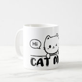 cat mom mug funny gift lover cute mug コーヒーマグカップ (正面左)
