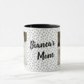 Cat Mom Pawパーソナライズされたプリント写真マグカップ マグカップ (中央)