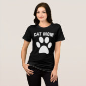 CAT MOM PAWプリントTシャツ トライブレンドTシャツ (正面全面)