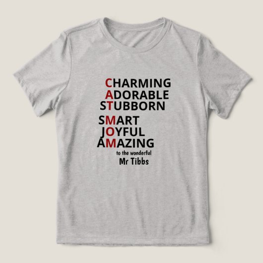 Cat Mom Personalized Cat Lover  トライブレンドＴシャツ (デザイン正面)