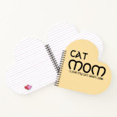 Cat Mom Pet Friends BFF Custom Black Script Beige ノートブック (内部)