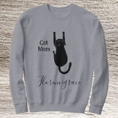 Cat Mom Pet Lover Script Name Personalized Grey スウェットシャツ