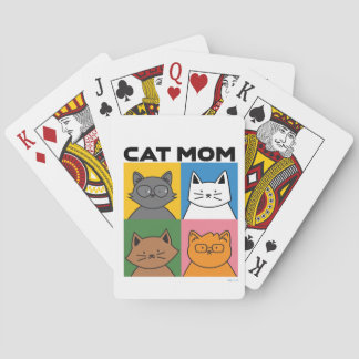 Cat mom playing cards トランプ
